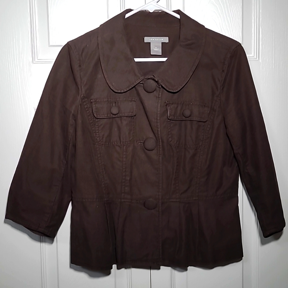 Ann Taylor Brown Button-Front Women's Jacket